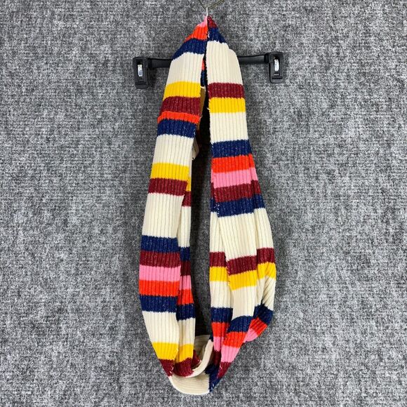 Anthropologie Scarf Womens Infinity Striped Sleeping On Snow Sweater Wide‎ - Picture 1 of 8